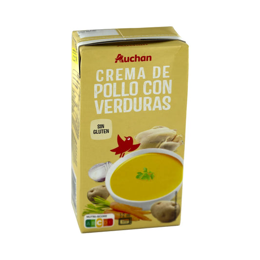 Crema de verduras con pollo